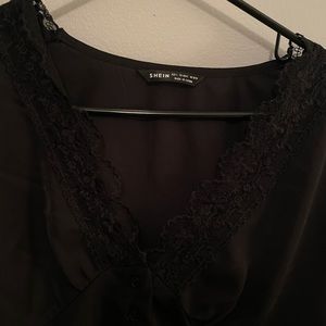 SHEIN cropped lace blouse, size L, never worn
